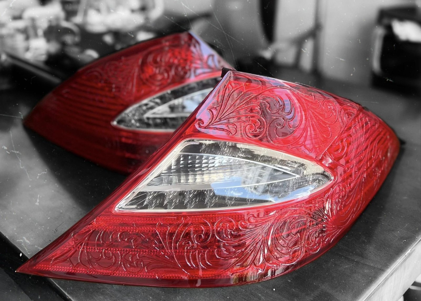 Original Mercedes CLS Taillight Engraving & Factory Part Processing