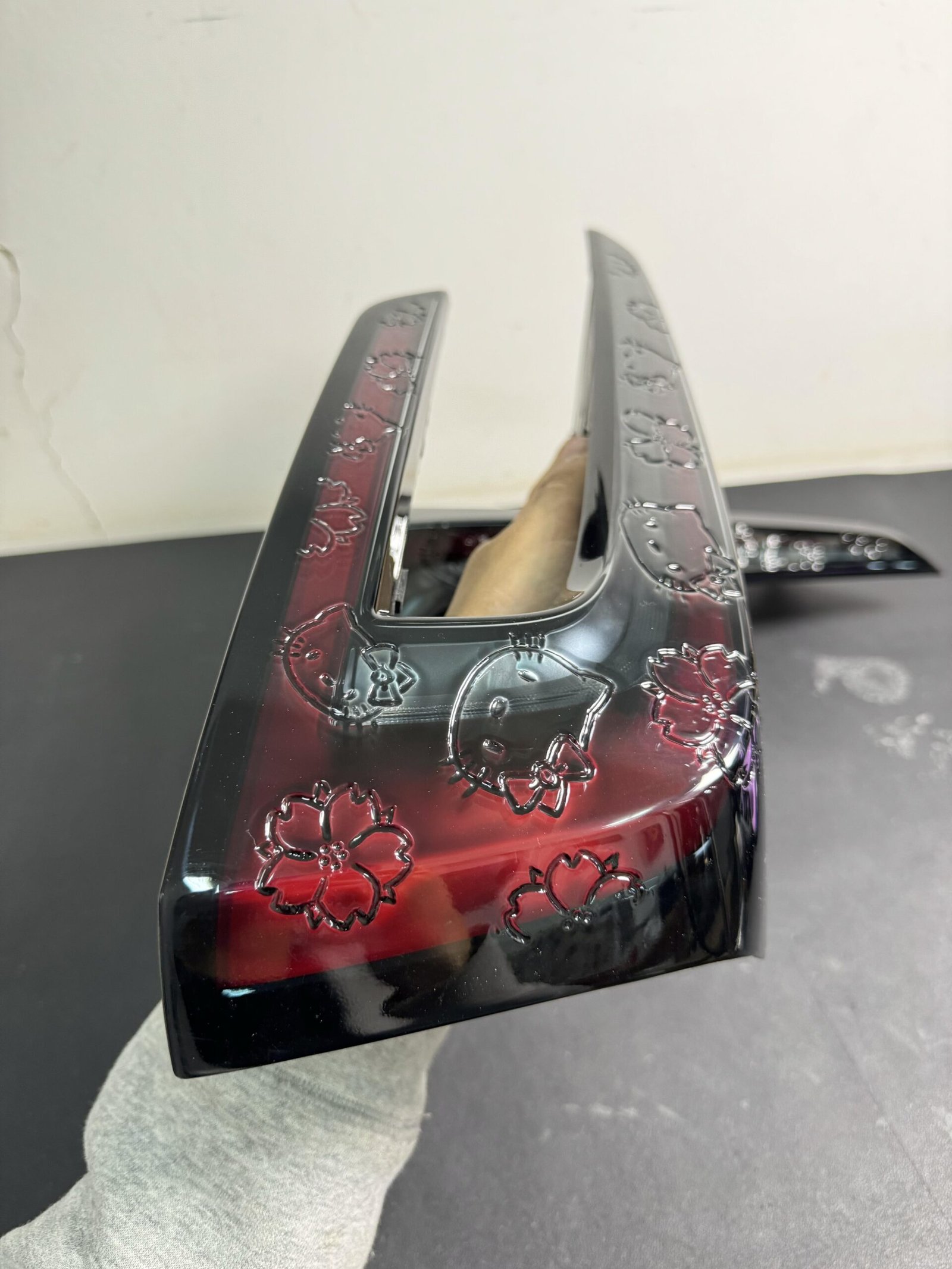 Tesla Model 3 Tail Light Carving Made from Original Factory Parts - Image 3