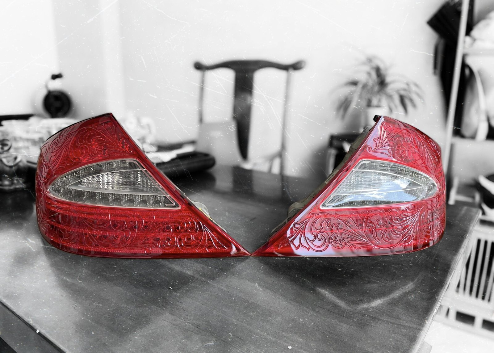 Original Mercedes CLS Taillight Engraving & Factory Part Processing - Image 3