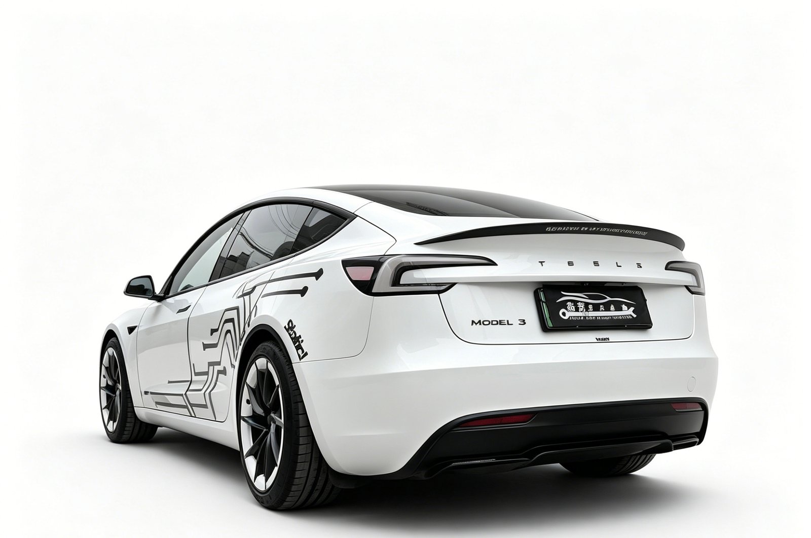 Tesla Model 3 New White Background Taillights - Image 2