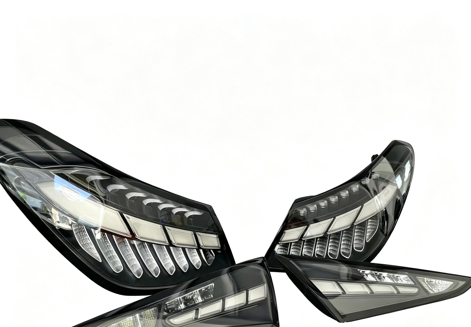 Clear Venom Style LED Taillight Assembly For New Mercedes C-Class Rear Lamp Upgrade - Image 3