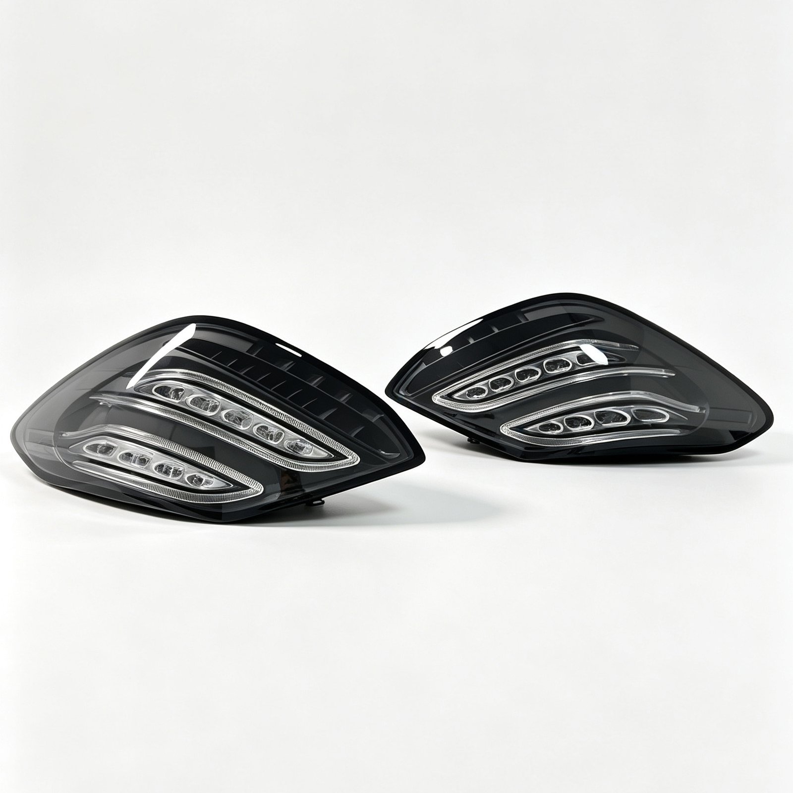 Mercedes C-Class Clear LED Taillights Modified Rear Lamps - Image 3