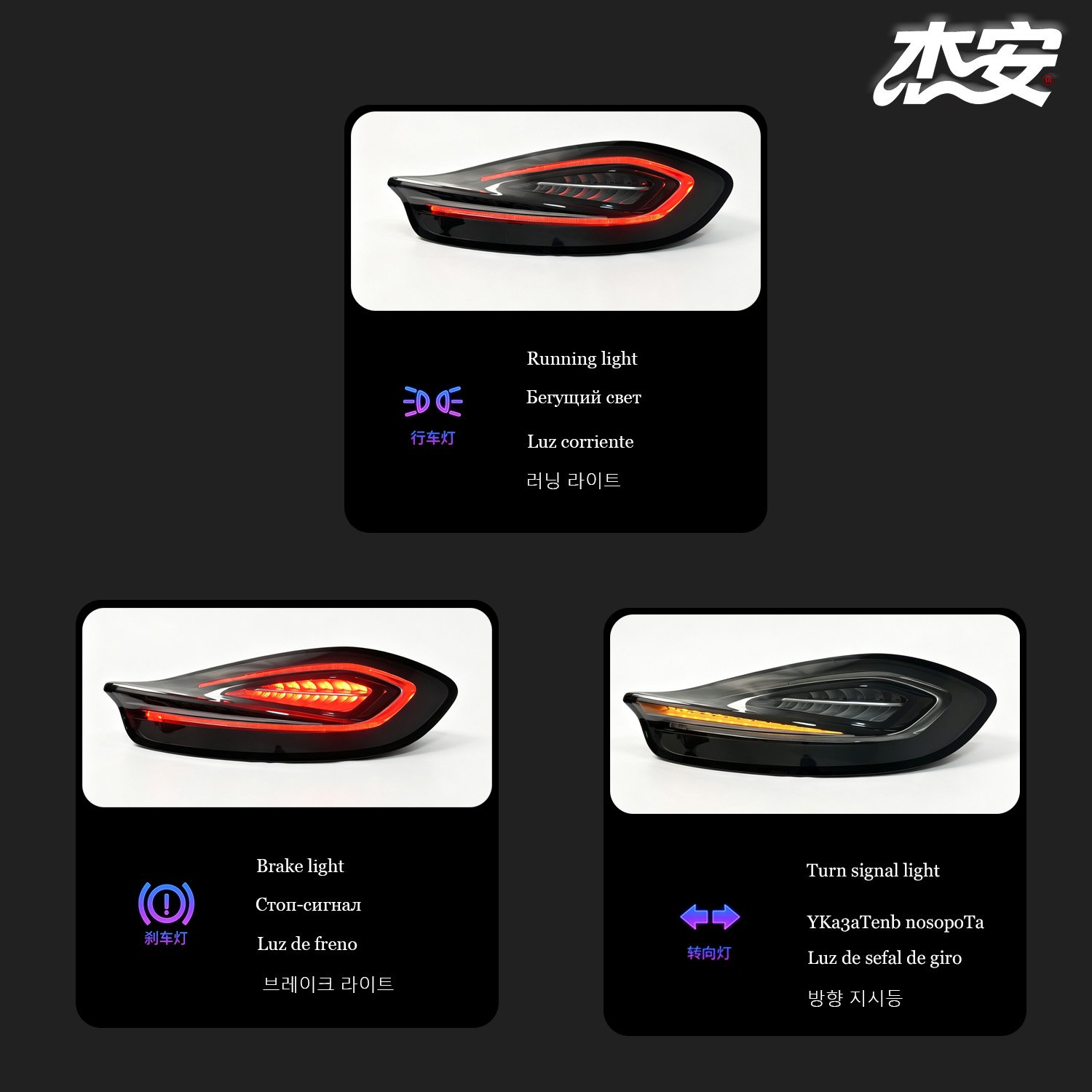 Modified Clear LED Tail Light Assembly For Porsche 981 - Image 4