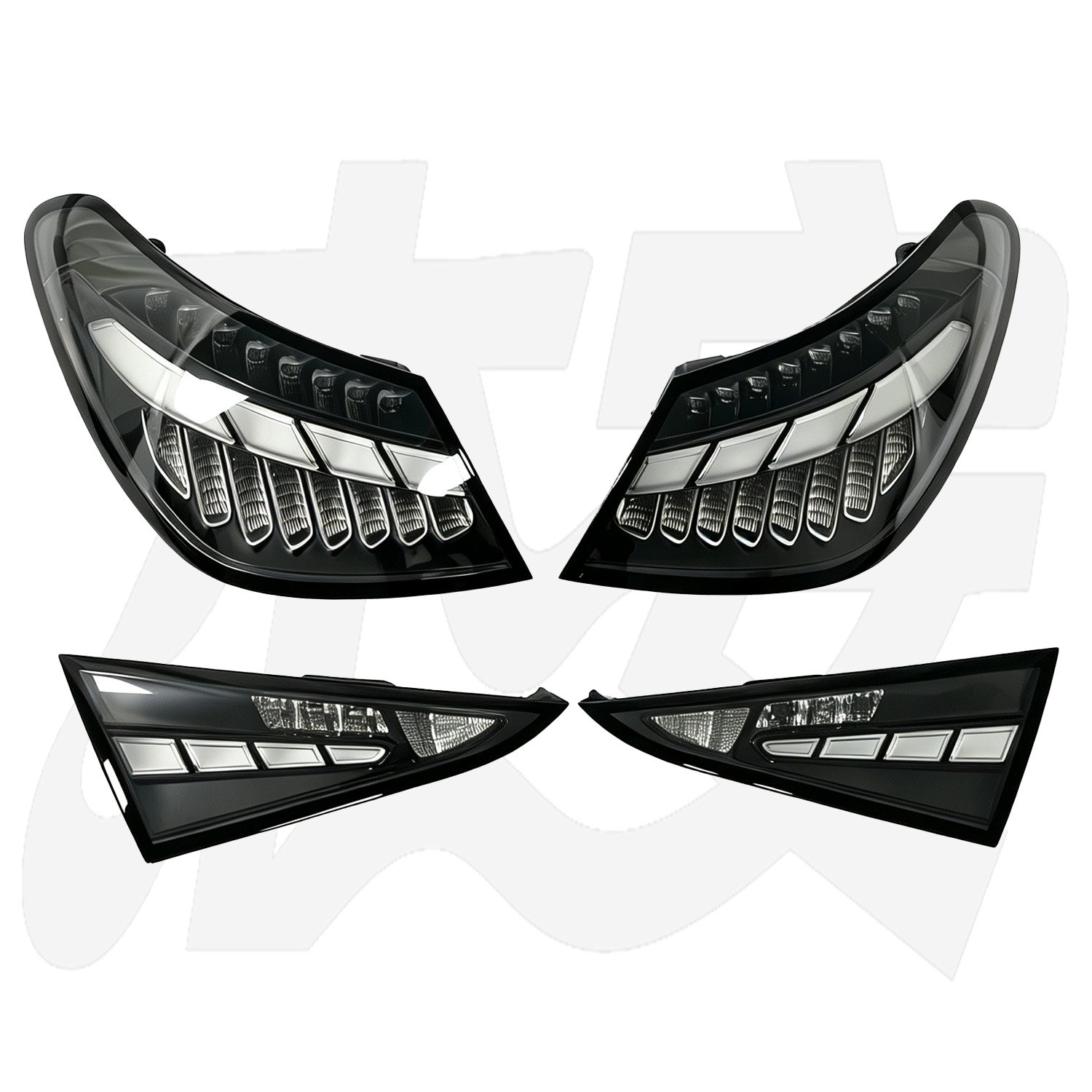 Mercedes‑Benz C‑Class W206 Aftermarket Custom Clear LED Tail Light Assembly - Image 3