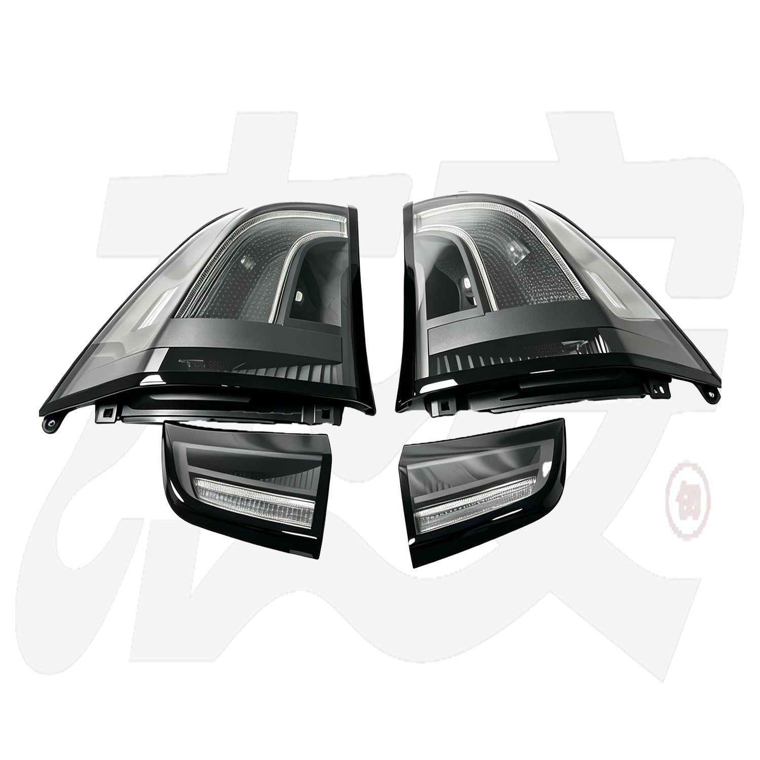 Old Volvo S60 Aftermarket Custom Clear LED Tail Light Assembly - Image 6