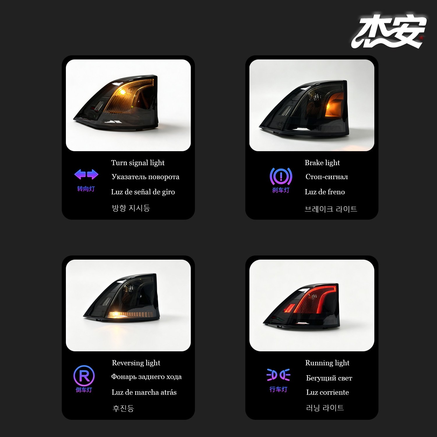 Old Volvo S60 Aftermarket Custom Clear LED Tail Light Assembly - Image 3