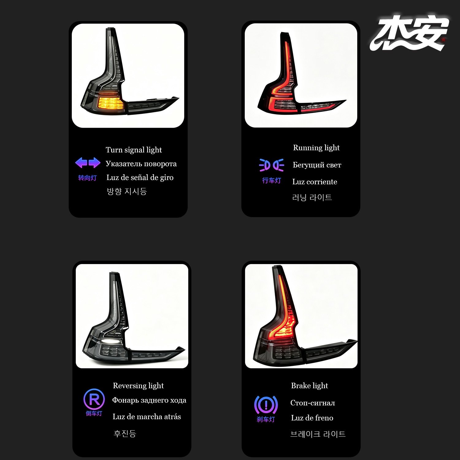 New Volvo V60 Aftermarket Custom Clear LED Tail Light Assembly - Image 6