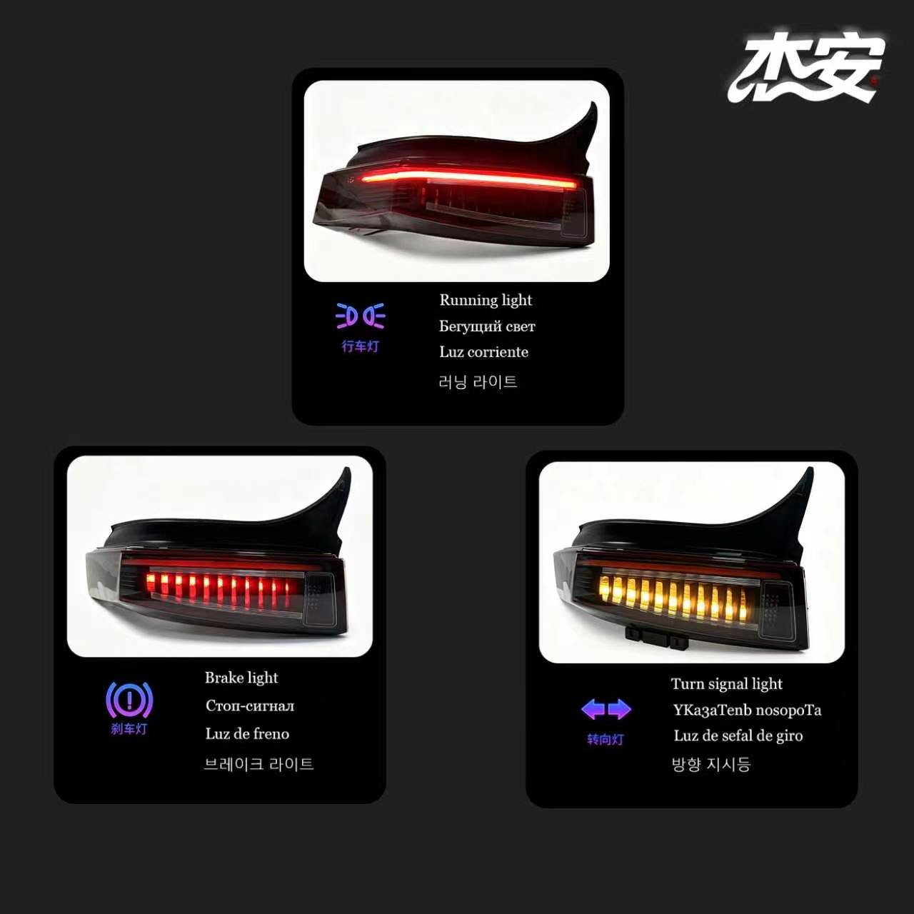 Modified Clear Black Housing Tail Lamp Assembly Fit for Cadillac CTS Replacement Taillights - Image 3
