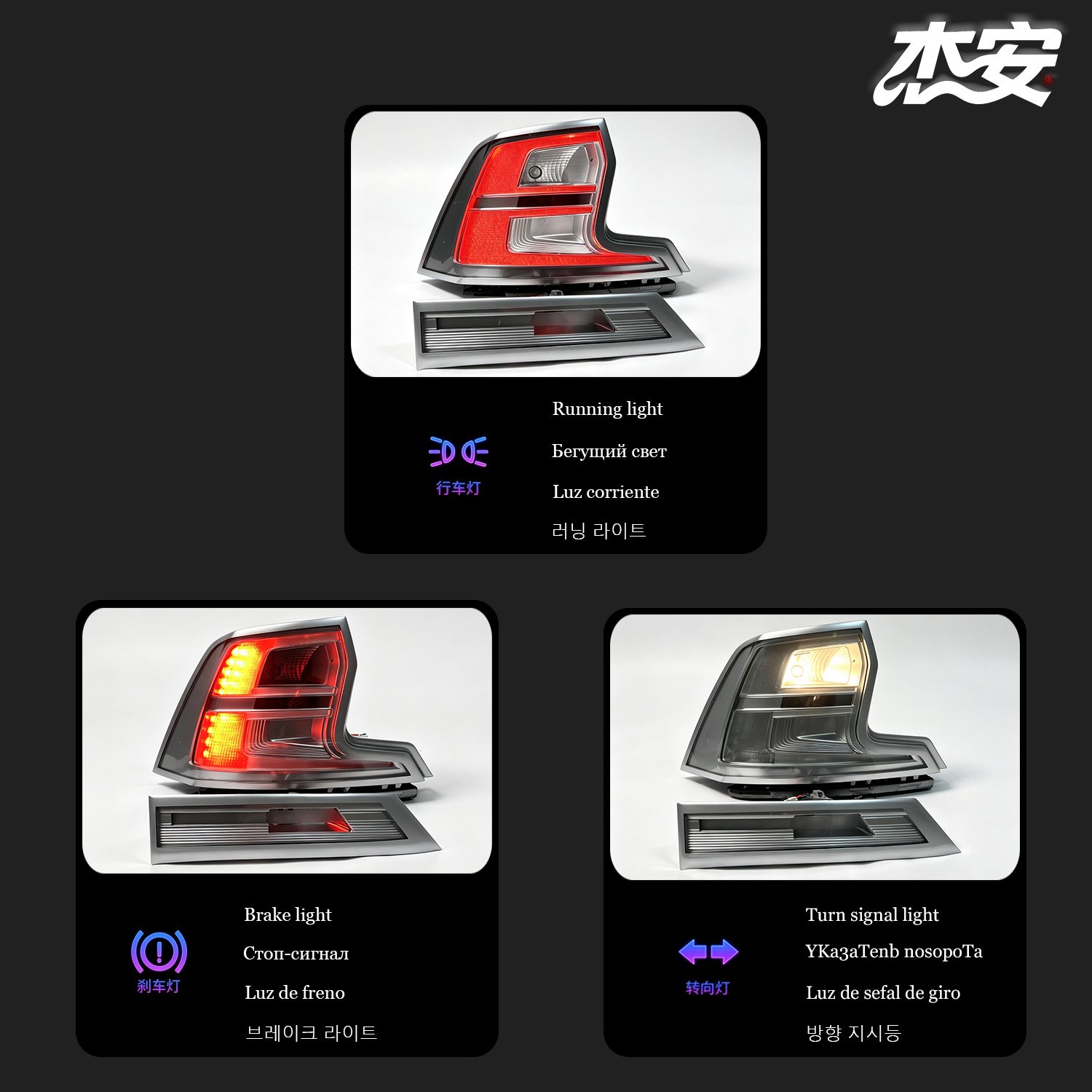 Modified Clear Black Housing Tail Lamp Assembly Fit for Volvo S90 Replacement Taillights - Image 6