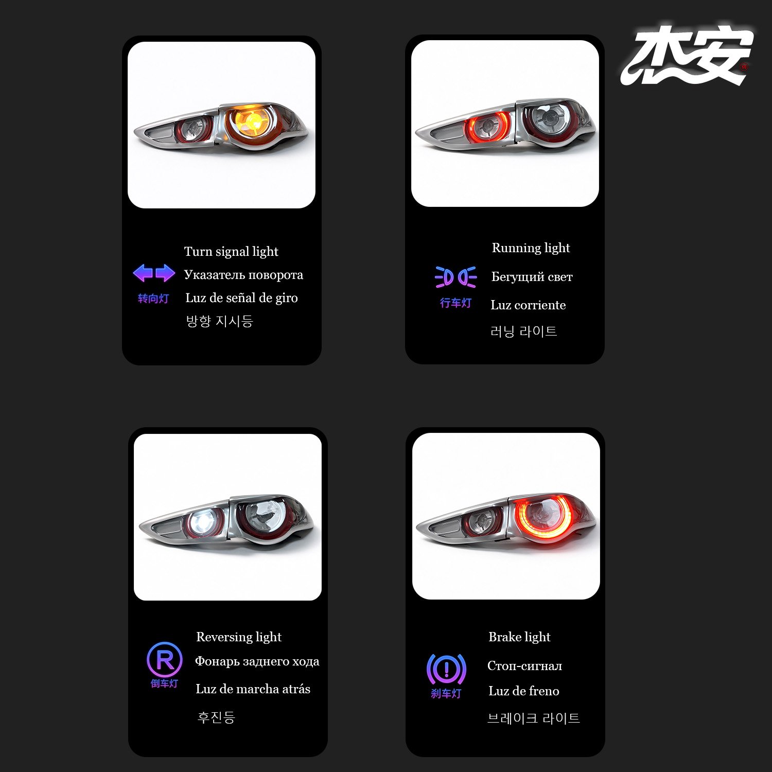 Custom Clear Lens Tail Light Assembly For Overseas Version Mazda 3 Replacement - Image 3