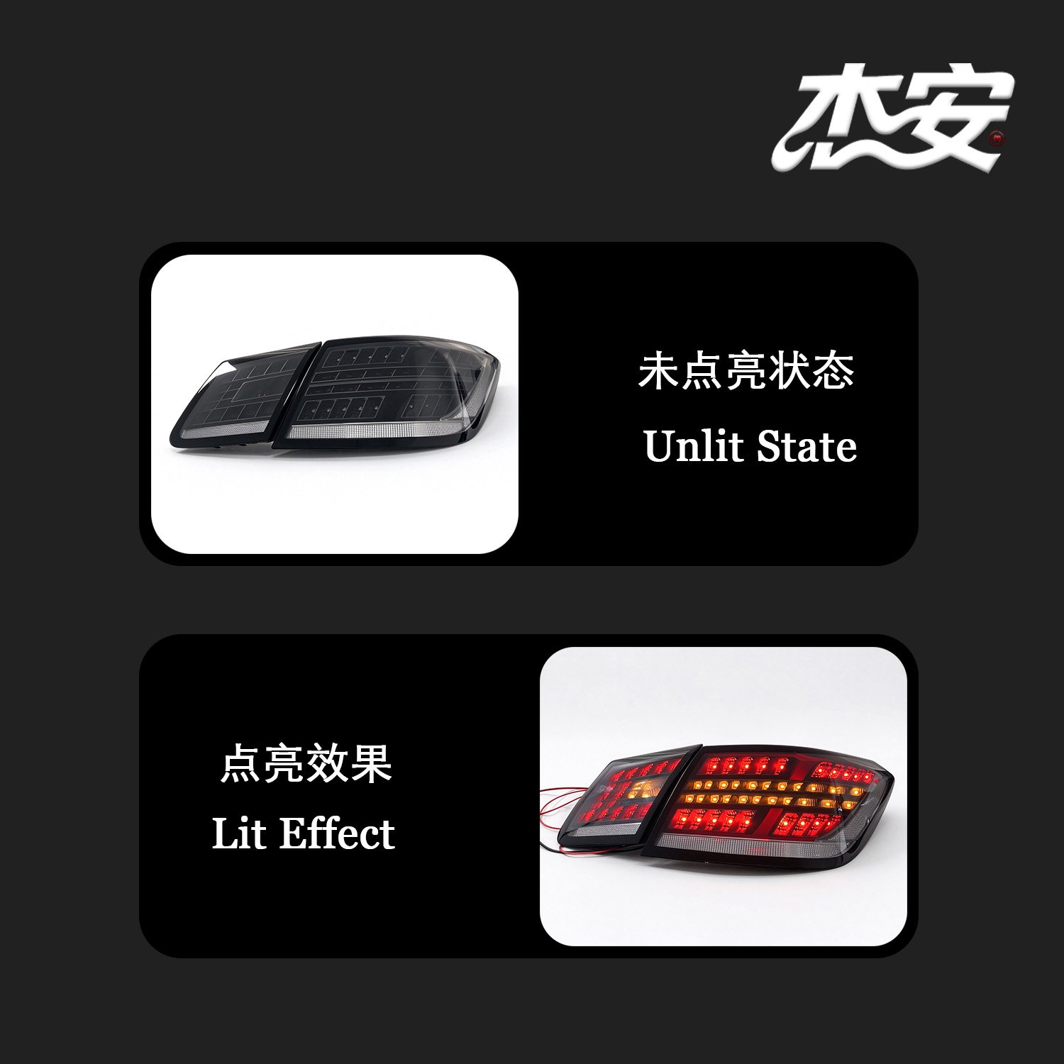 Mercedes Benz E-Class Modified Clear Tail Light Assembly, Upgrade Rear Tail Lights - Image 5